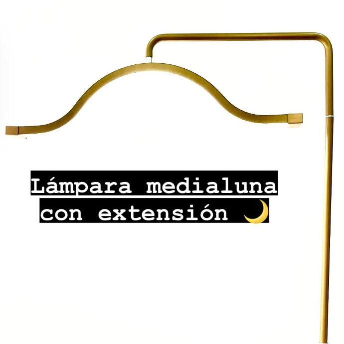 Lámpara media luna con extensión